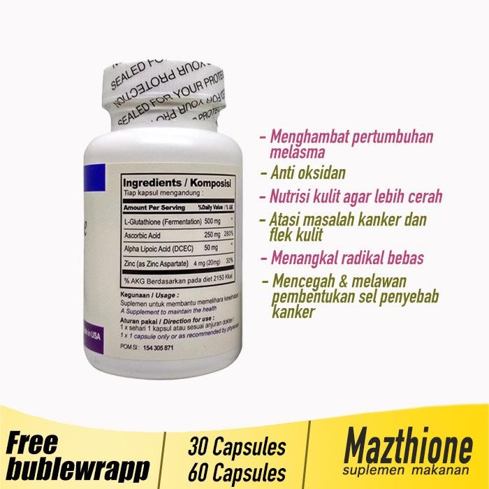 VITAMIN GLUTATHIONE KAPSUL PEMUTIH BADAN ANTI OKSIDAN ORIGINAL BPOM