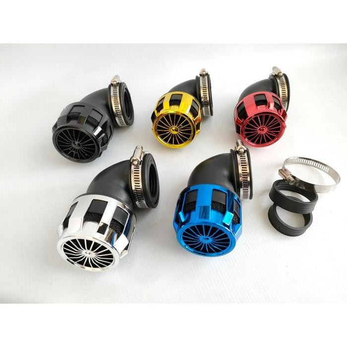 Rds - Fiter Karbu Racing Turbin Lurus 45 Derajat 90 Derajat Universal Pe 24 26 28 Air Filter Open