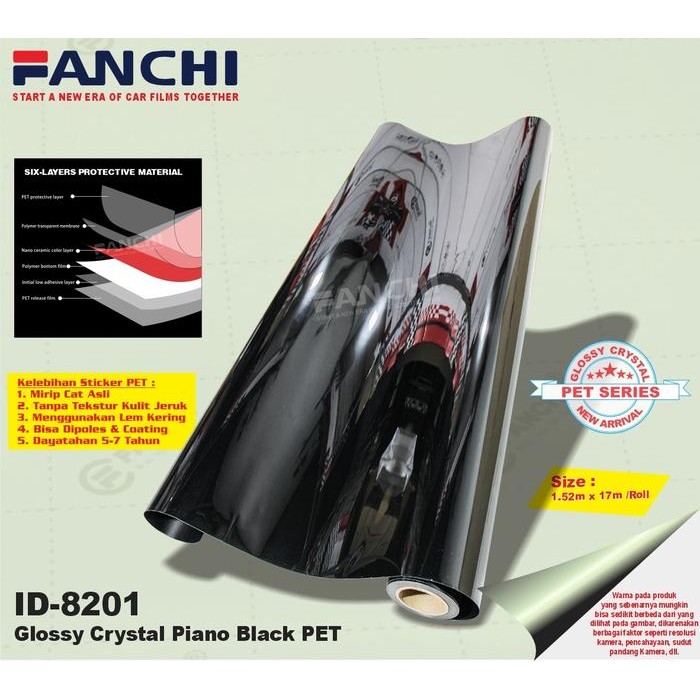 

Sticker Pet Crystal Glossy Black Piano 152Cm (Per 50Cm)