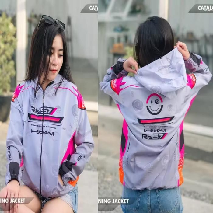 Jaket Running RH57 Jaket Racing Hell Jaket Balap Motor Untuk Pria Wanita Distro Parasut jaket Sport