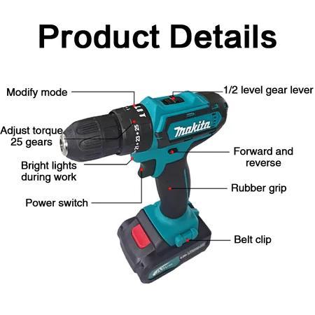 kencana Makita DF331D 36V Bor Impact Nirkabel dari Jepang, daya tinggi baterai lithium, buku