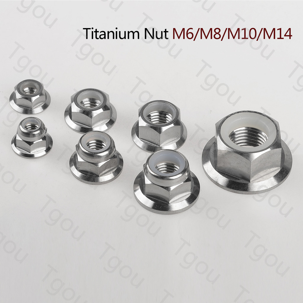 Tgou Titanium Nut Flange Nylon Lock Nuts M6 M8 M10 M12 M14 for