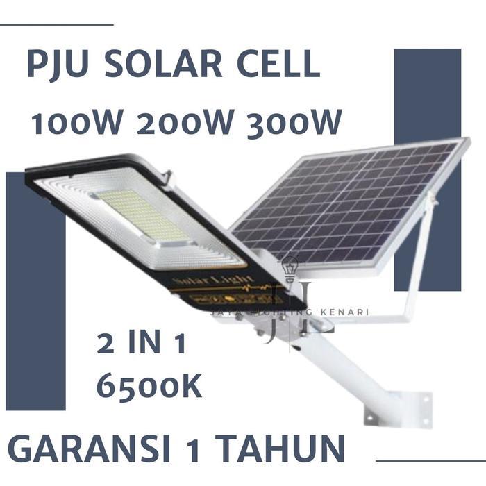 LAMPU JALAN SOLAR CELL LED 100W 200W 300W WATT / PJU LED SOLAR CELL