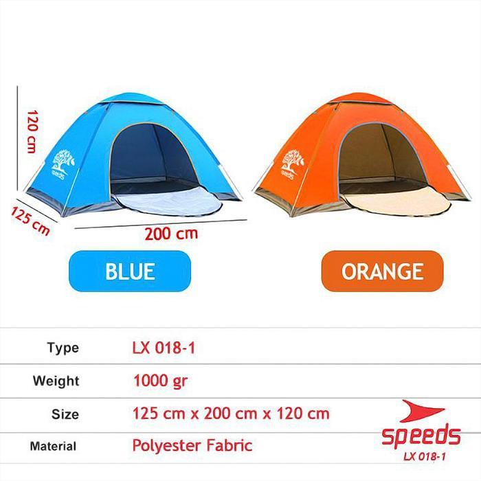 Speeds - Speeds Tenda Camping 2 Orang Tenda Lipat Bahan Parasut Anti Hujan Outdoor 018-1