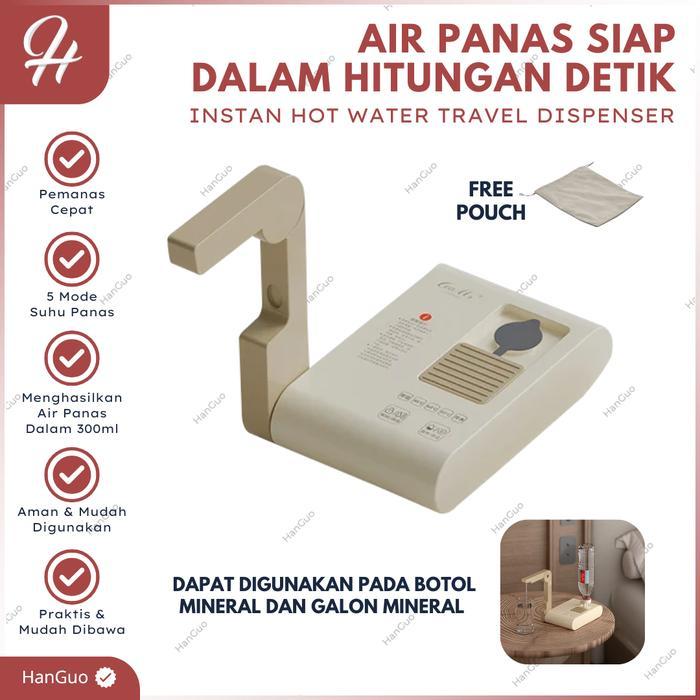 Dispenser Air Panas Lipat Portabel Dispenser Pemanas Air Instan Ketel Listrik Mini 5 Suhu Panas