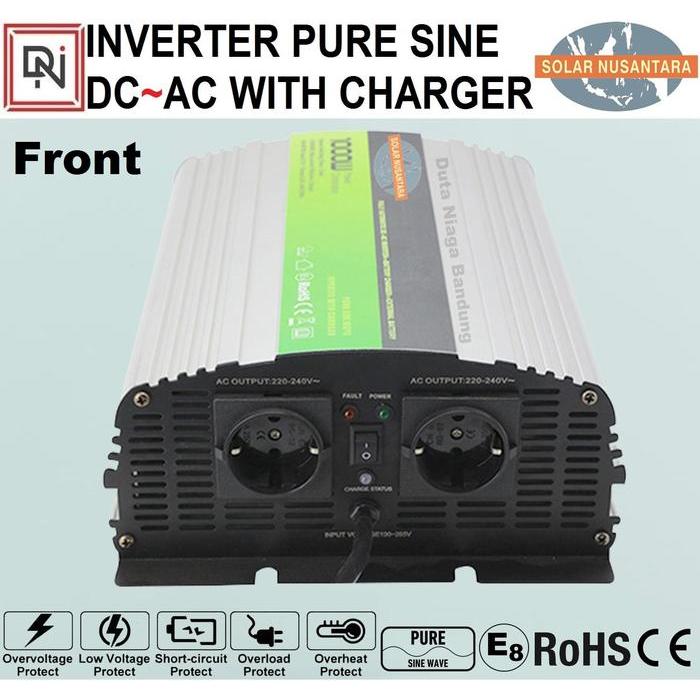 TERLENGKAP Inverter Pure sine wave 1000 Watt 12 VDC Charger Power Inverter UPS INVERTER PSW 1000WATT