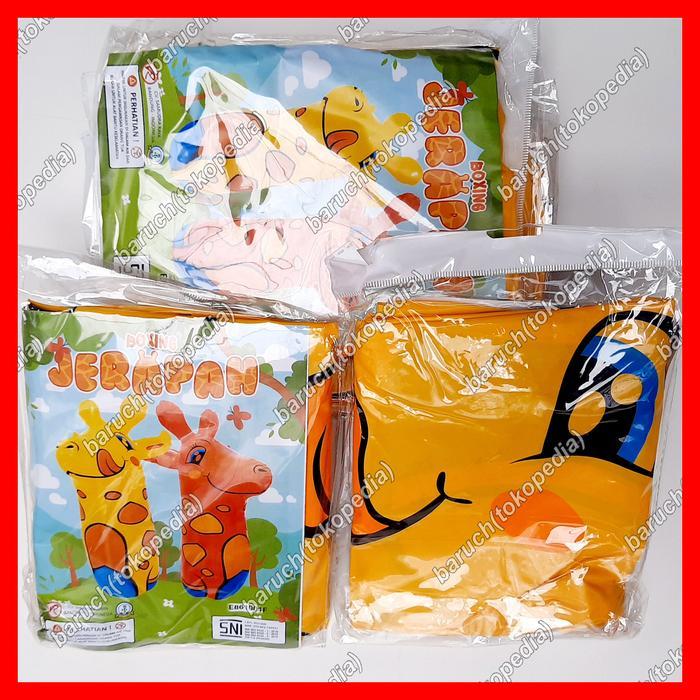 Mainan Anak Balon Boneka Tinju Jerapah 3D Samsak Sansak Bop Bag Boxing