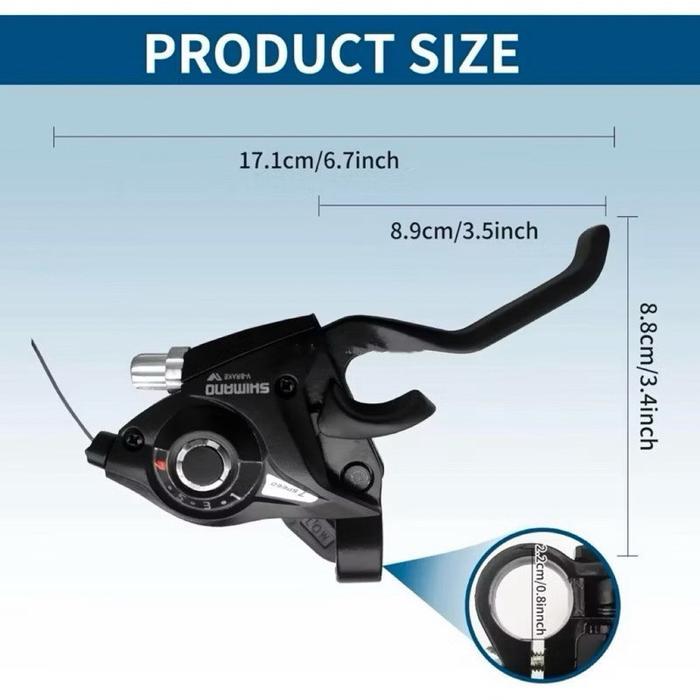 SHIFTER OPERAN GIGI SEPEDA MTB 3*7 HANDLE ALLOY KIRI KANAN HANDEL SIFTER FEDERAL GUNUNG DEWASA