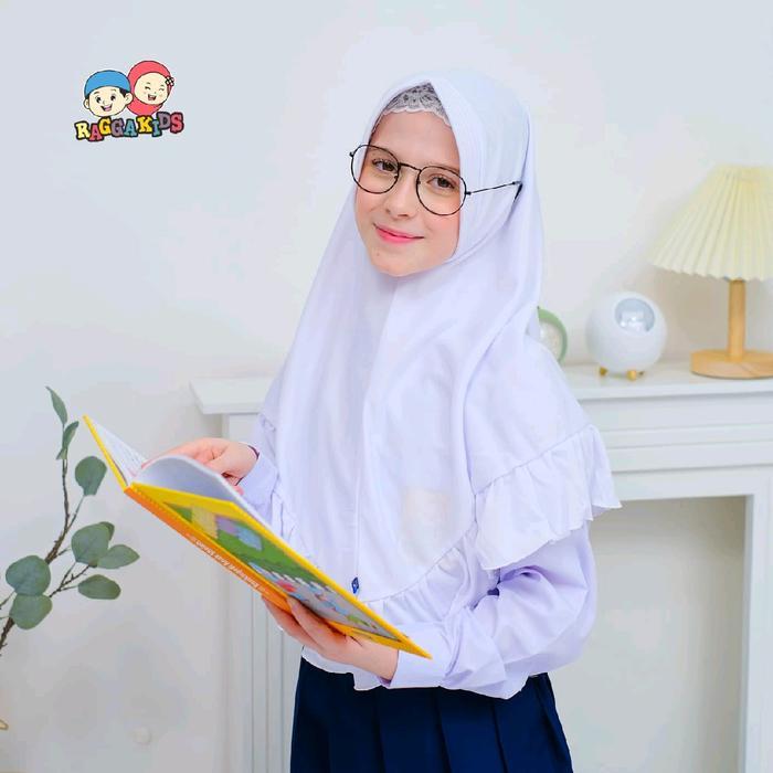 SIAPKIRIM Jilbab Sekolah Anak TK SD MI SMP / Kerudung Sekolah Putih / Hijab Anak Putih / Jilbab
