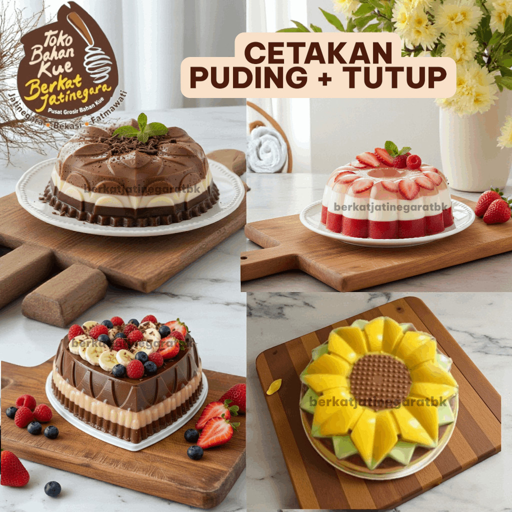 CETAKAN PUDING LARGE + TUTUP / ANEKA CETAKAN PUDING DAN TUTUP