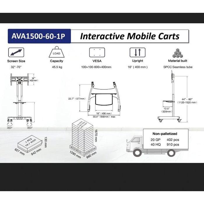 Standing Braet Breket Breet TV LCD NB Ava 1500 601P 3265