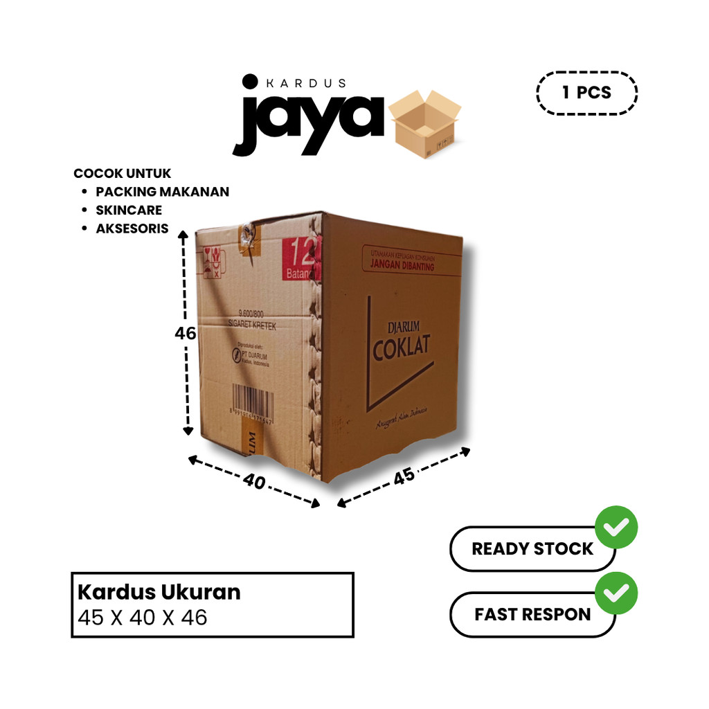 Kardus Bekas Djarum Coklat | Cocok untuk Packing Barang | Harga Murah | 1 Pcs