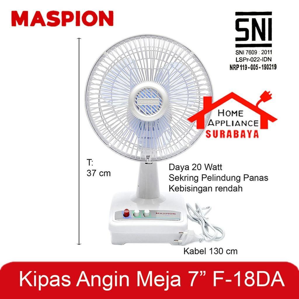Desk Fan Kipas Angin Meja Maspion 7 Inch 7" F-18 DA / F-18DA / F 18 DA
