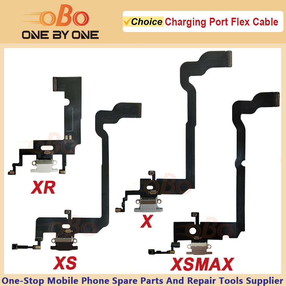 Charging Port Flex Cable For Iphone X Xs Max Xr Black White Gold Usb Charger Dock Connector With