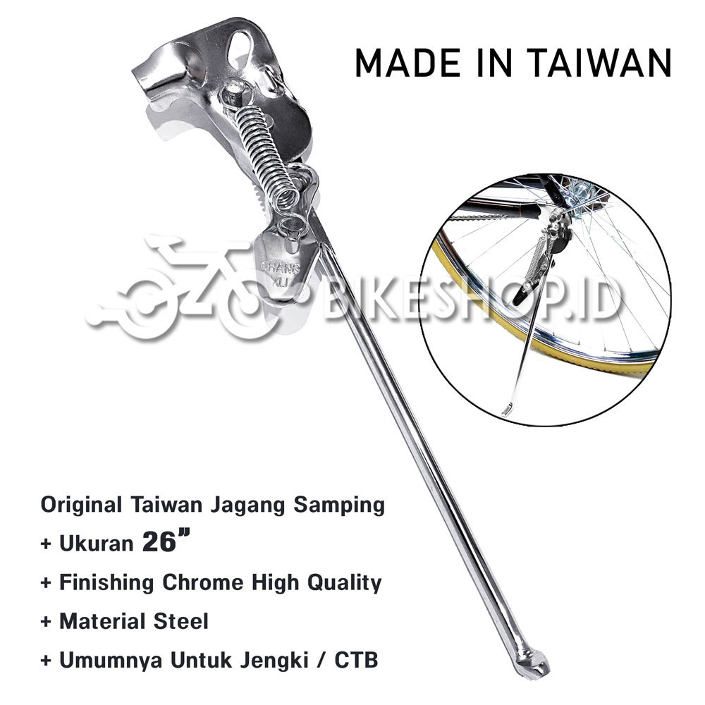 Standar Sepeda Per MTB Fixie Pacific 26" Kunci Otomatis Chrome Kickstand Taiwan | High Quality