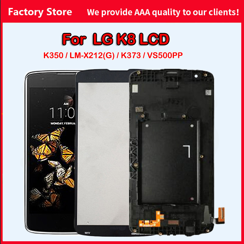10-Touch AAA Quality LCD For LG K8 LCD Display Screen For K350N K350 LM-X212(G) K373 VS500PP LCD Dis