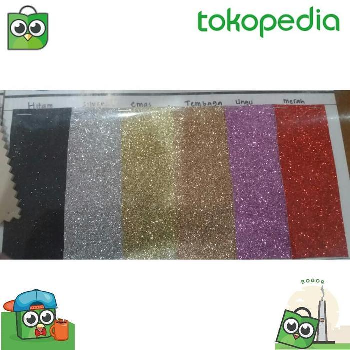 ptm0- Bahan Pu Gliter / Bahan Pu Pasir Polos / Imitasi Warna Komplit