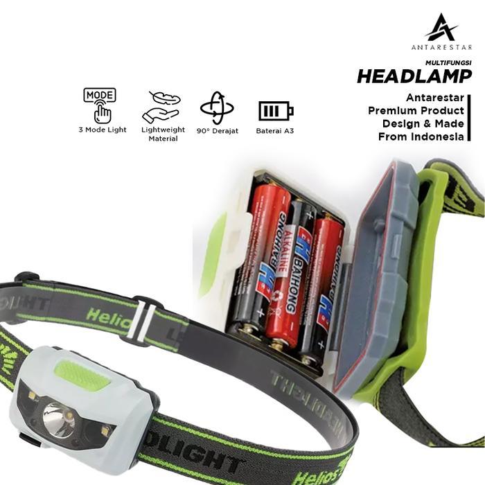 qzy1- Headlamp Led Multifungsi Outdoor Senter Kepala Lampu Batre Pria Head Lamp Gunung