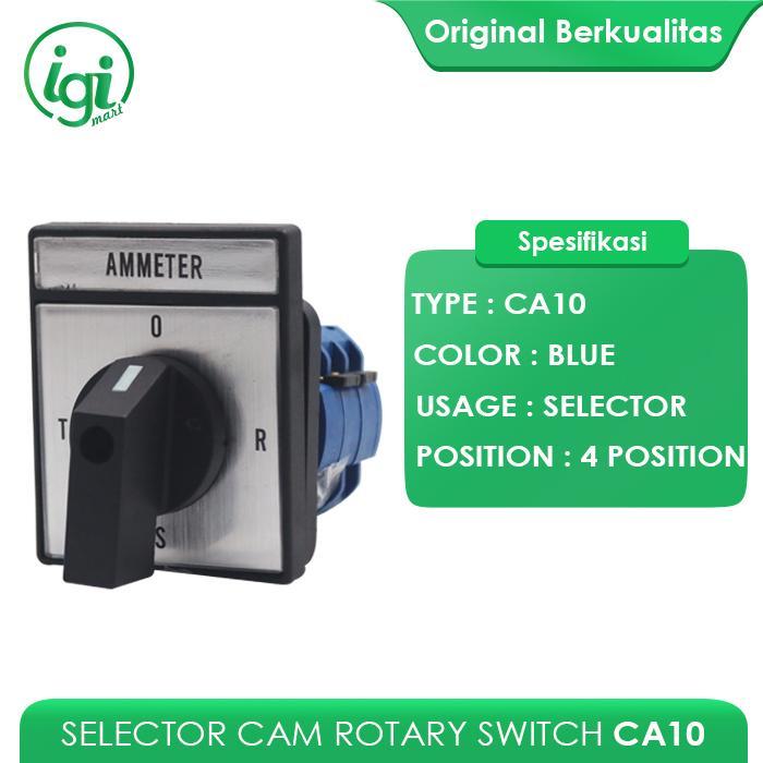 Selector Switch Ampere Ca10 4 Posisi / Rotary Switch Ampere Inscom