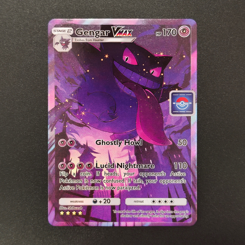 Proxy Pokemon Card Gengar Vstar EX Vmax English TCG Game Collection Card