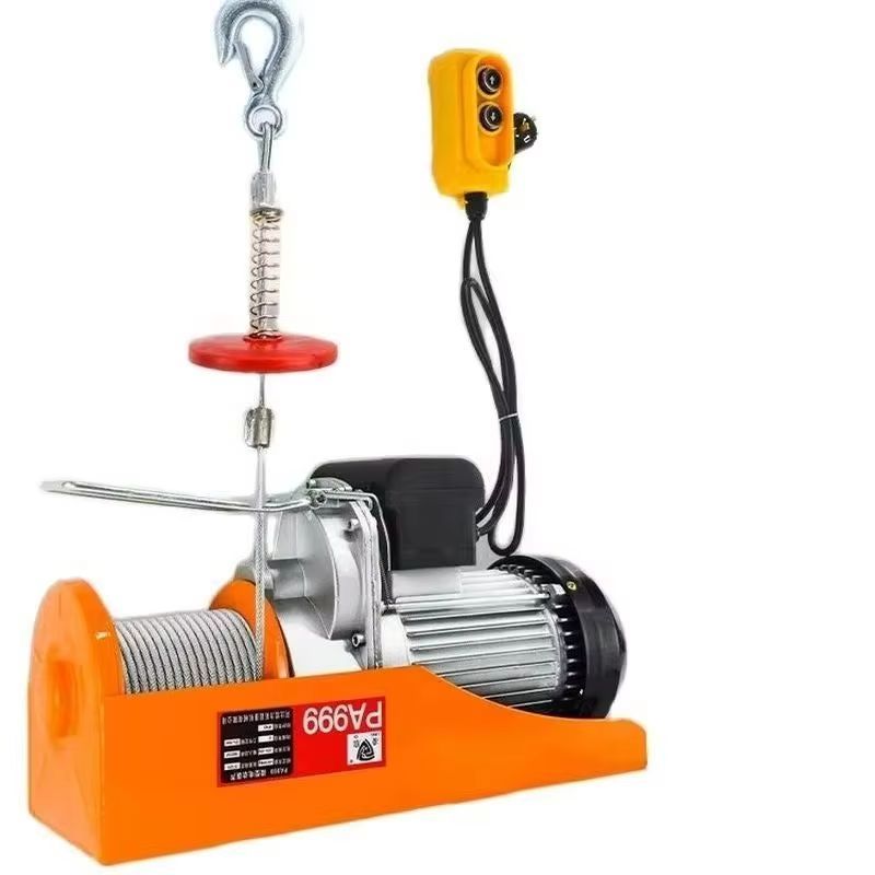 220V 0.5 Ton Mini Electric Hoist Crane 1t Lifting Capacity PA200-PA600 Household Small Winch for