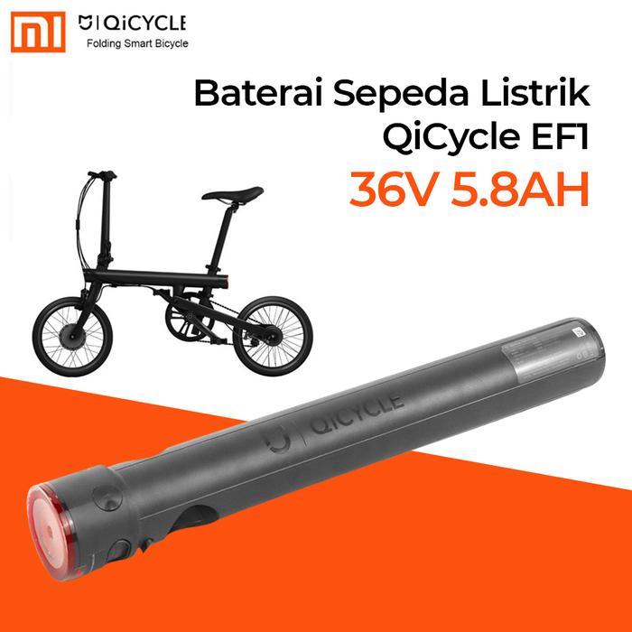 Baterai Replacement Sepeda Listrik 36V 5.8AH B157-1 Hitam Qicycle EF1