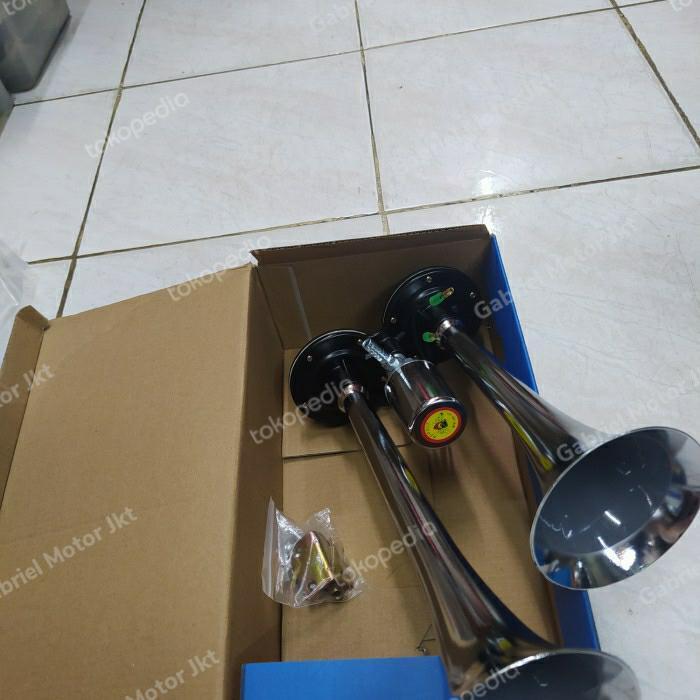 Klakson Angin /Air Horn 2 Trompet Cicada 12V/24Volt