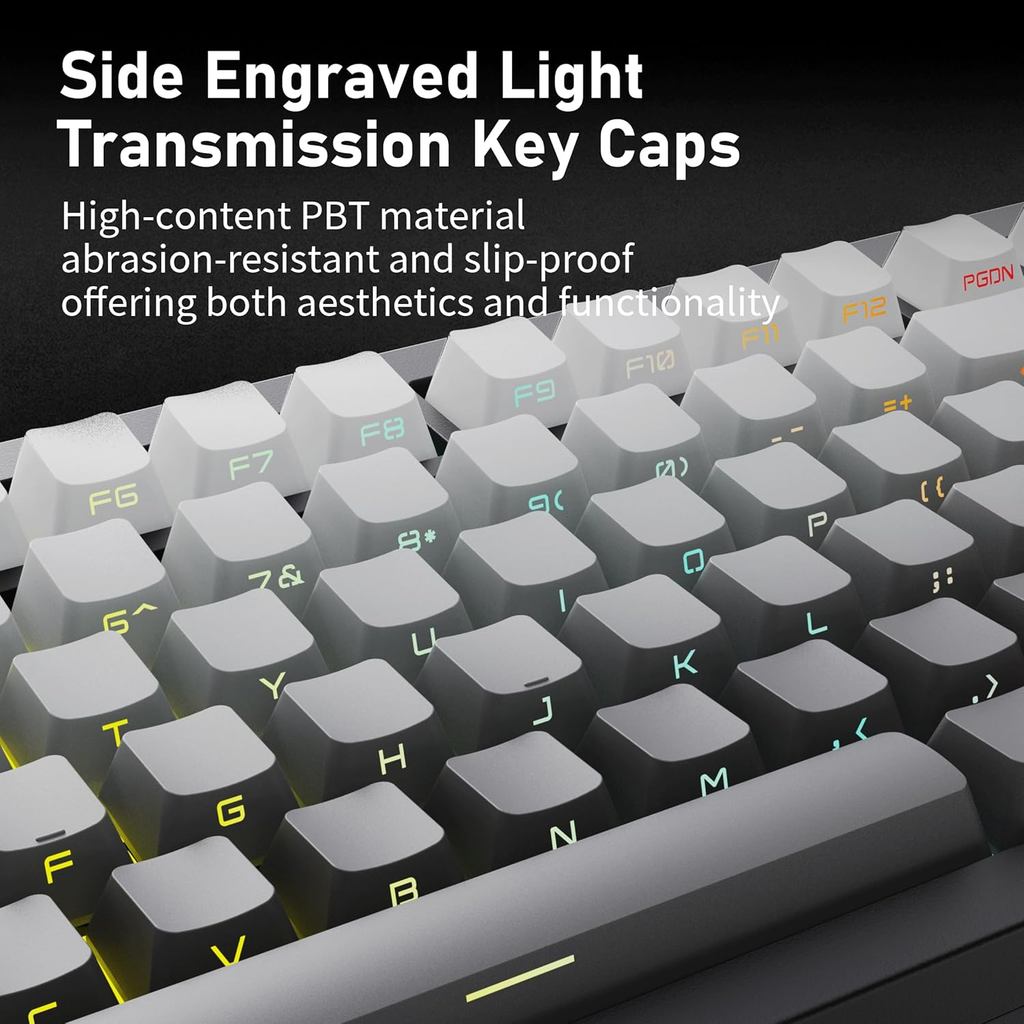ZORNHER ZH870 Wireless Mechanical Keyboard 80% Black Custom Creamy Sound Keyboard Gaming Lighted Up