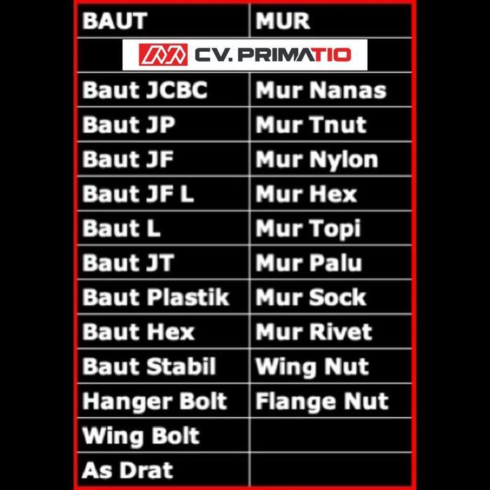NEW Baut JCBC M8x35 SS304 - JCBC M8x35 SUS304 - Knockdown 8x35 Stainless