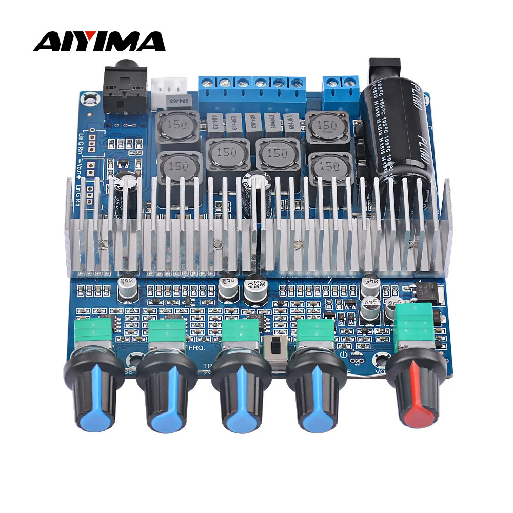 AIYIMA TPA3116 Subwoofer Amplifier Audio Board TPA3116D2 2.1 HiFi Amplificador USB DAC Bluetooth