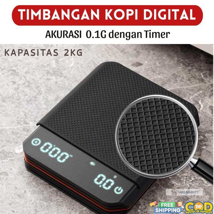VP840 Taffware Digipounds Timbangan Kopi Digital 2KG 0.1G dengan Timer - Coffee Scale Rechargeable