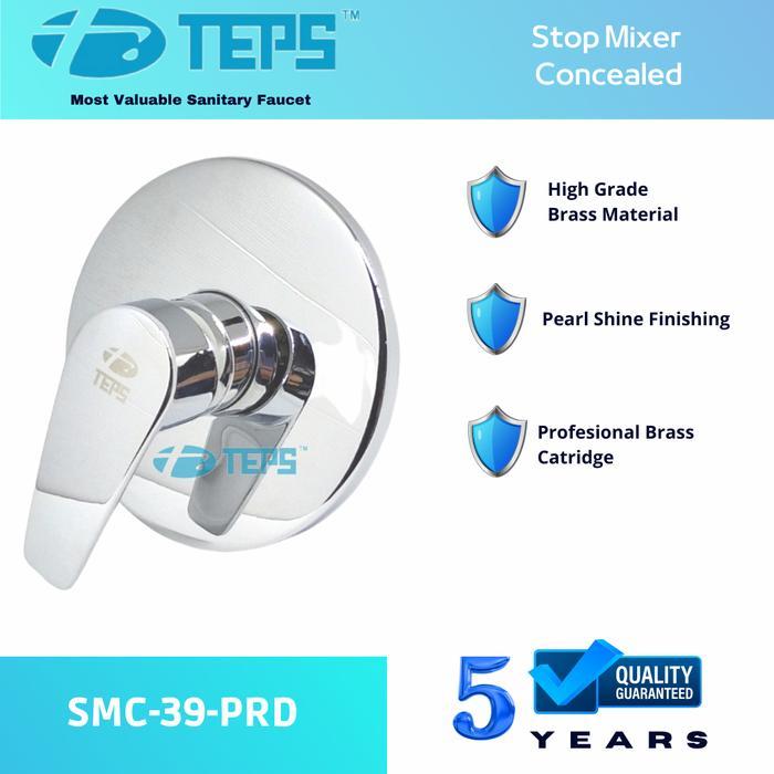 Ada Stok TEPS SMC-39-PRD Stop Kran Air Shower Panas Dingin Keran Tanam Mixer Kuningan High Grade