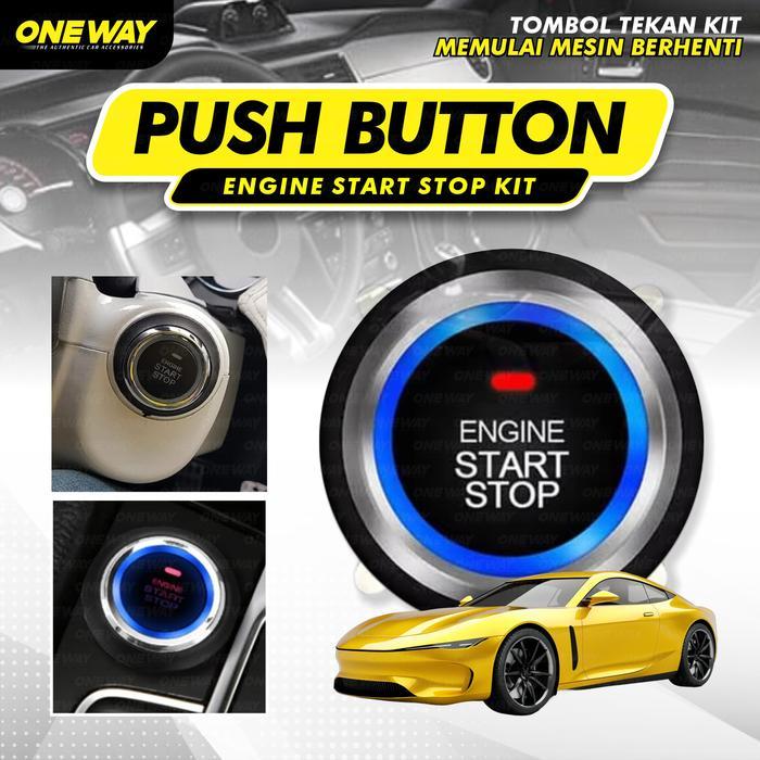 ONEWAY ENGINE START STOP BUTTON PUSH BUTTON TOMBOL ENGINE START STOP BUTTON SET KEYLESS HOLLYWOOD