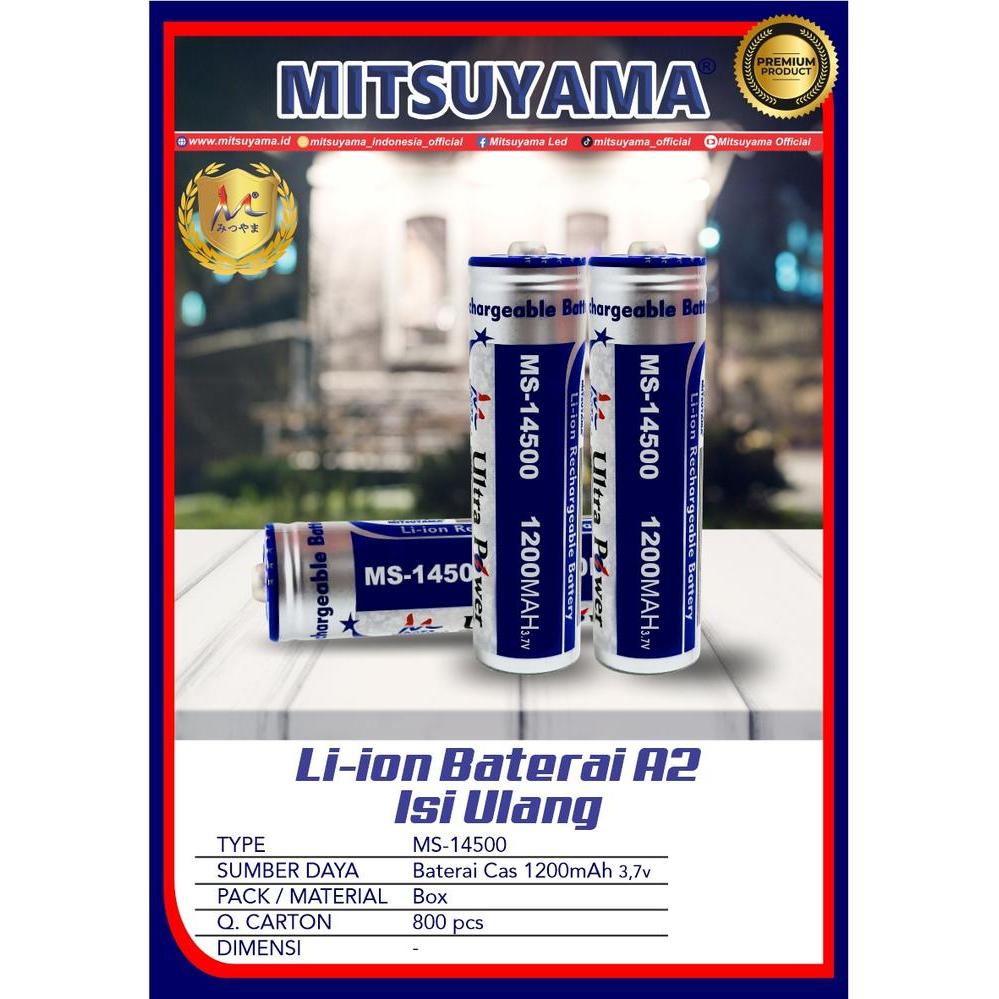 NEW!! Baterai recharger 14500 AA A2 cas 3.7v Batre Lithium Rechargable