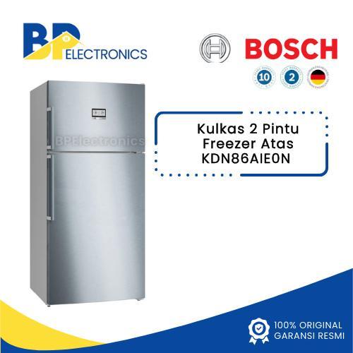 KULKAS 2 PINTU BOSCH KDN86AIE0N Kulkas Freezer Atas / KDN 86AIE0N Free-Standing
