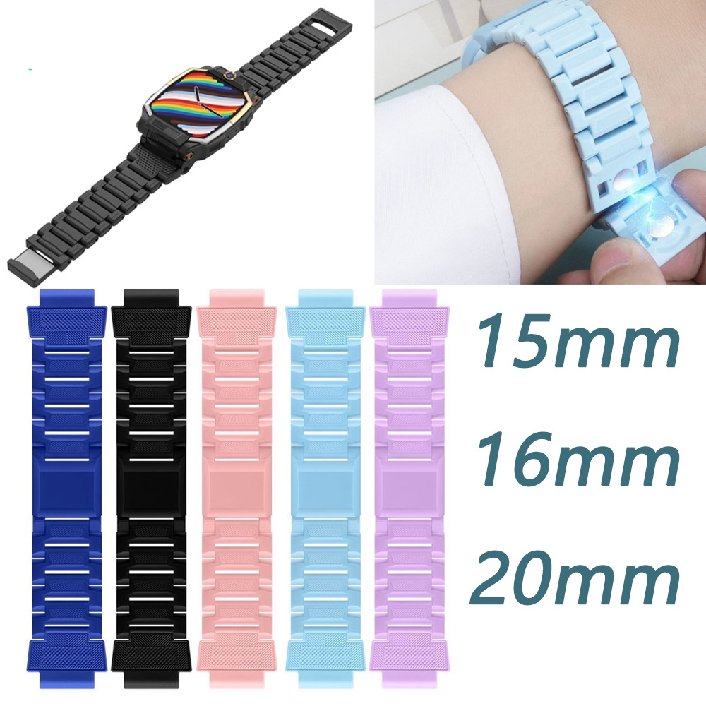 15mm 16mm 20mm Kids Watch magnetic fixed watch strap 15mm 16mm 20mm Plastic watch strap wristband