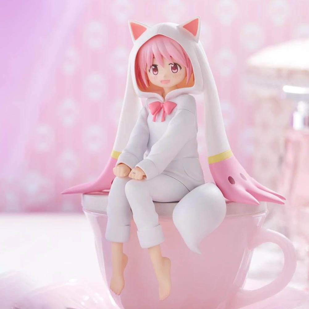 14cm Anime Kaname Madoka Action Figure Sitting Pose PVC Collectible Toys KanameMadoka Anime