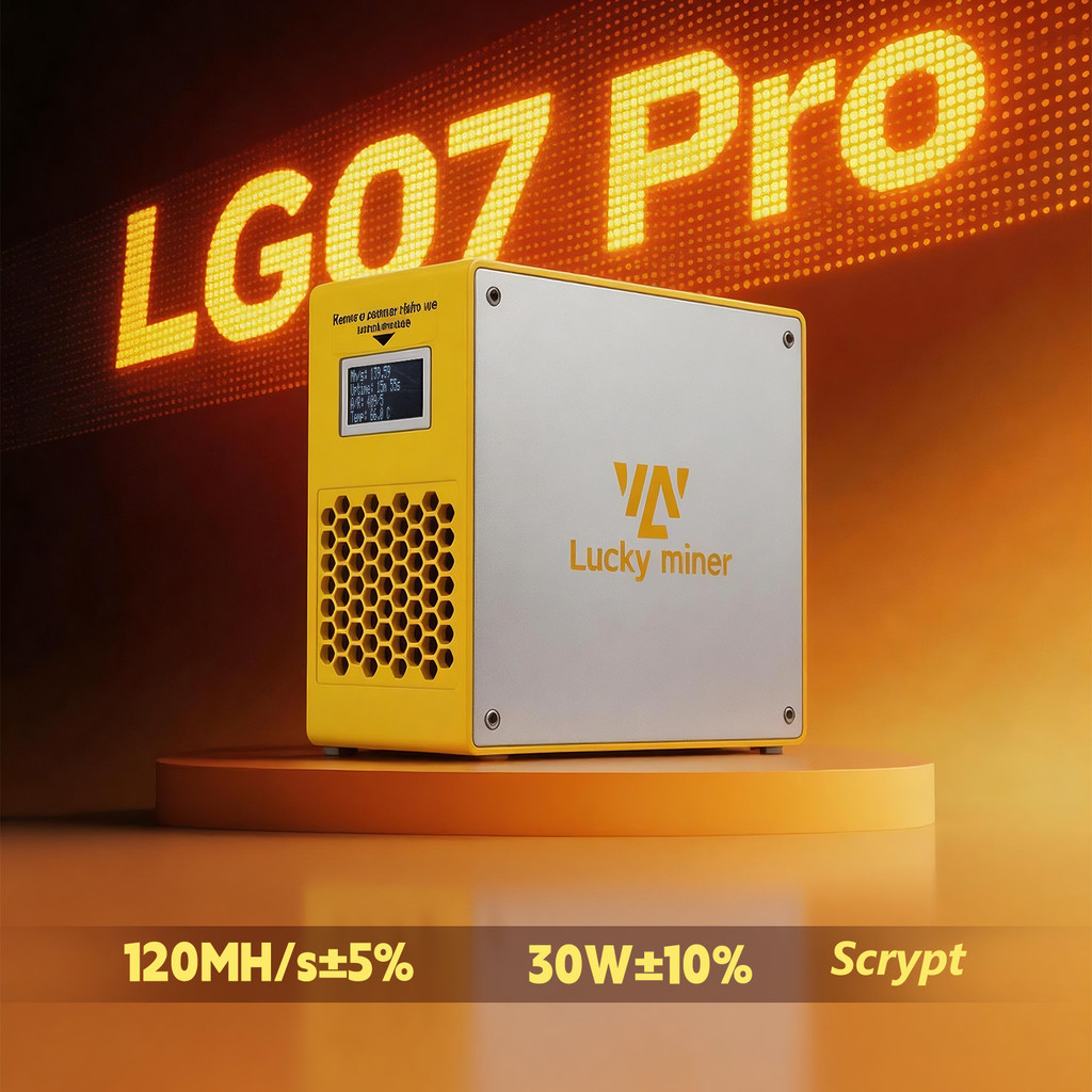 LuckyMiner LG07Pro Scrypt Crypto Miner 120MH/s LTC DOGE Mining Machine Low Power 15W Energy Saving