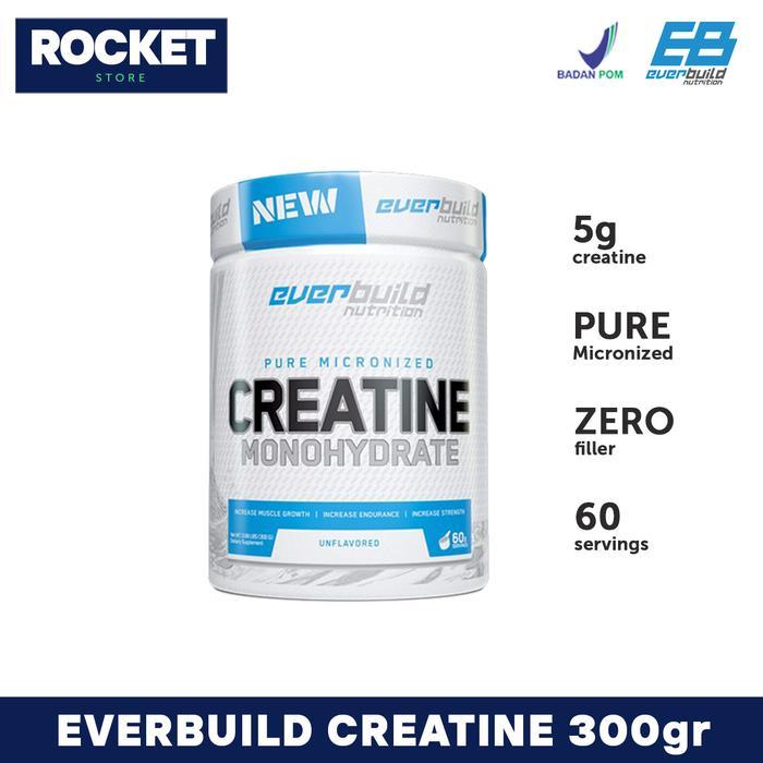 Everbuild Creatine Monohydrate 300g 100% Micronized Creatine Original