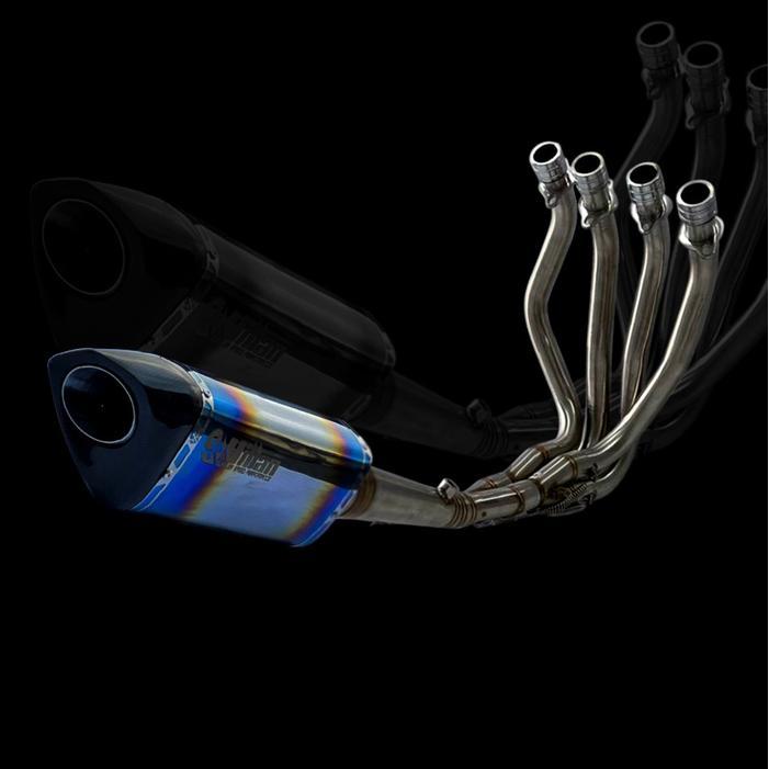 KNALPOT VILLAN TYPE MV1 BLUE FULL SYSTEM NINJA ZX25r ZX250