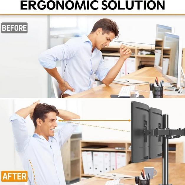 READYY Bracket Dual Monitor / Dual Monitor Arm / Stand Monitor Bracket