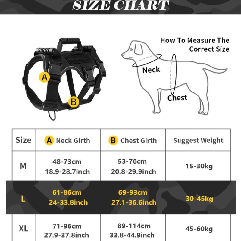 Dogs Harnesses Leads Pet Tactical Harness Dog Shockabsorbing Traction Explosionproof Harness