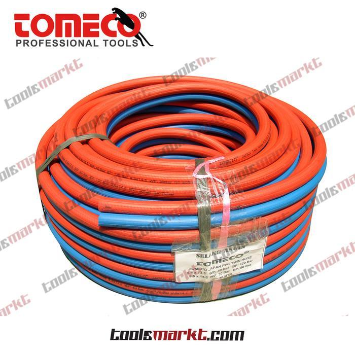 Tomeco Selang Double Twin Line Hose Selang Las 1/4 inch x 3/8 inch - 100 Meter