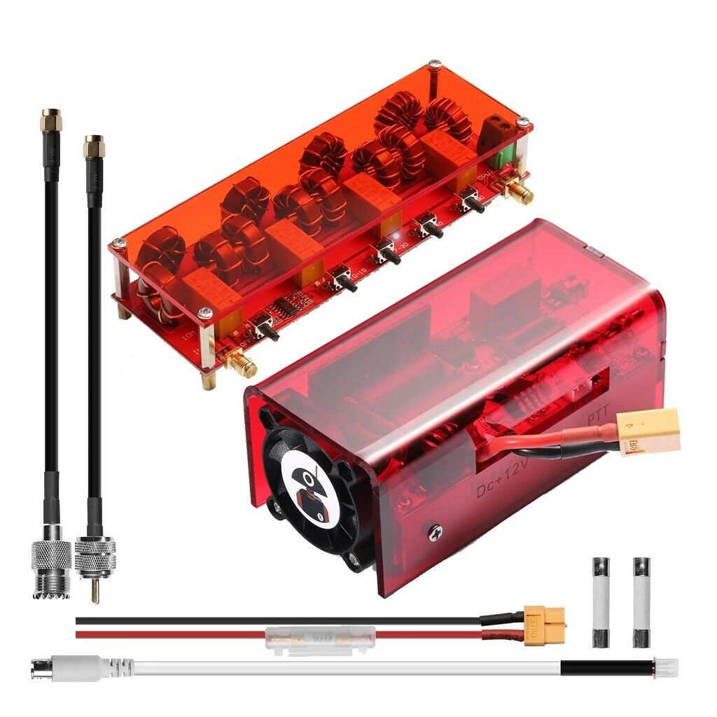 PAX100 RFHF Power Amplifier 100W + LPF Low Pass Filter 10M 15M 20M 40M 80M For Xiegu G90 X5105  ICOM