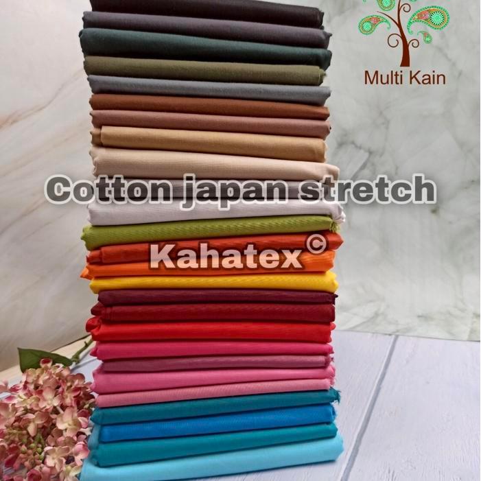 Multi kain katun cotton stretch spandex stret kahatex murah harga per 0.5 meter