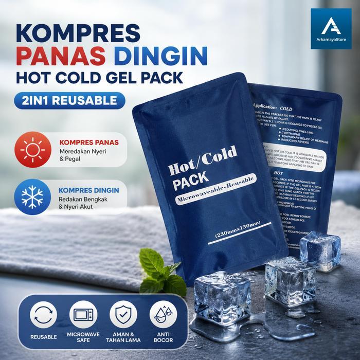 ice pack heat pack kompres panas dingin hot cold gel pack 2in1 reusable