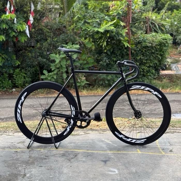 Fixie Klasik Fullbike by Fixfix - Full Black zipp, Doltrap + rem depan