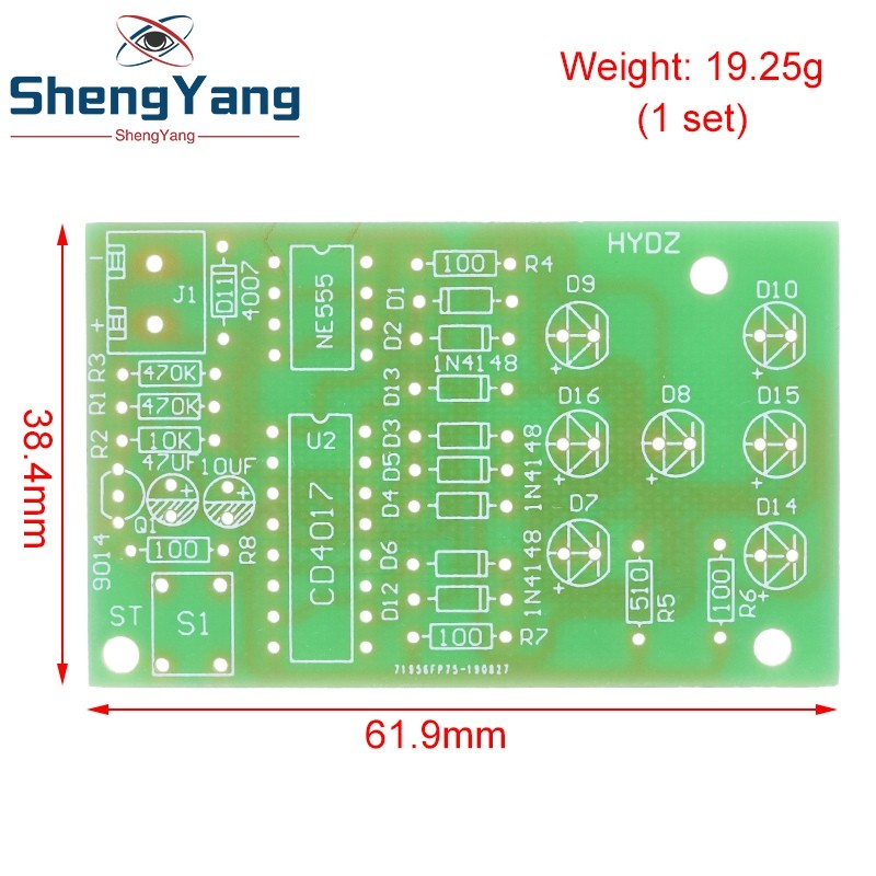 1/2/5PCS TZT Electronic Dice NE555 LED Module CD4017 DIY Kit 5mm Red LED 4.5-5V ICSK057A Electronic