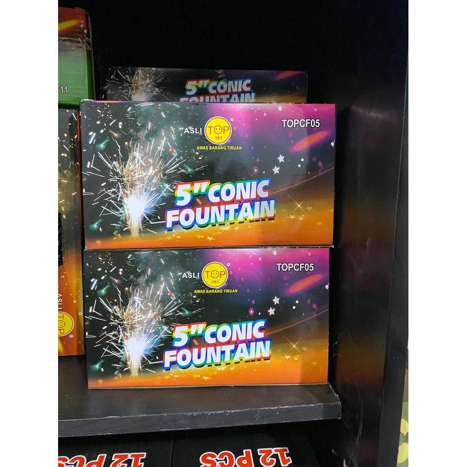 Komplit Air Mancur Fireworks - Conic Fountain 5" Top [Kode 1Kode 2Kode 3Kode 4Kode 5Kode 6Kode 7Kode