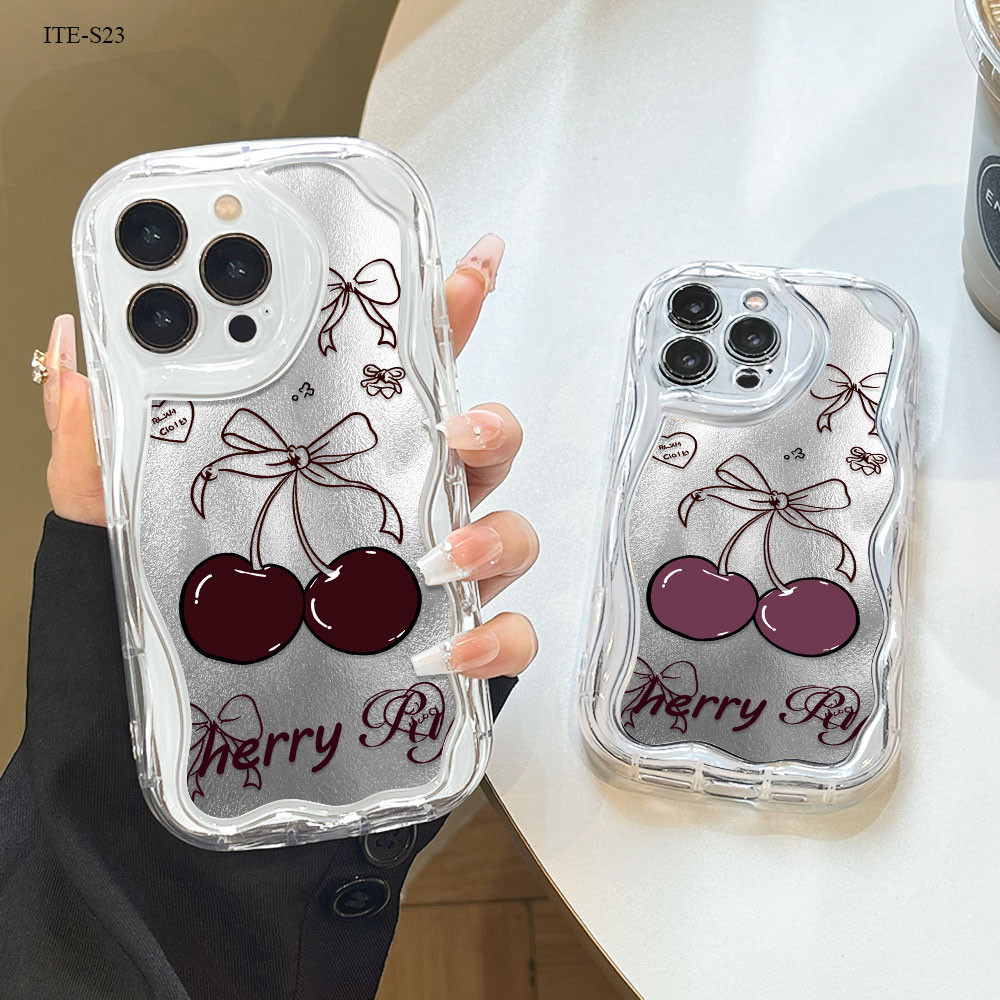 Case Hp Lucu Transparan Trendy Untuk Itel A90 A80 A70 P65 P55 RS4 S25 Ultra 5G Cassing Motif Ombak A